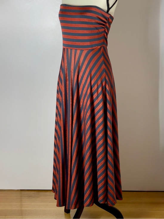 Maeve Dresses & Skirts - Maeve by Anthropologie Red & Navy Striped Strapless Maxi Dress